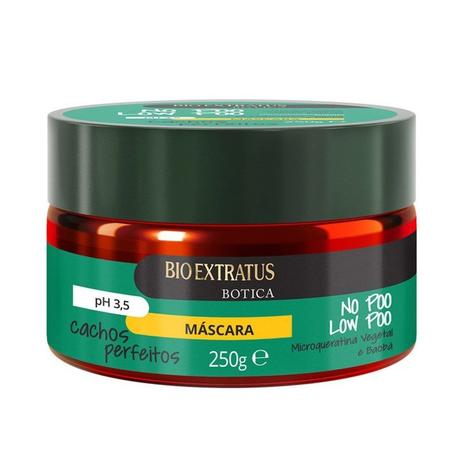 Máscara Bio Extratus Botica No Poo Low Poo Cachos Perfeitos 250g Menor preço em Máscara Bio Extratus Botica No Poo Low Poo Cachos Perfeitos 250g