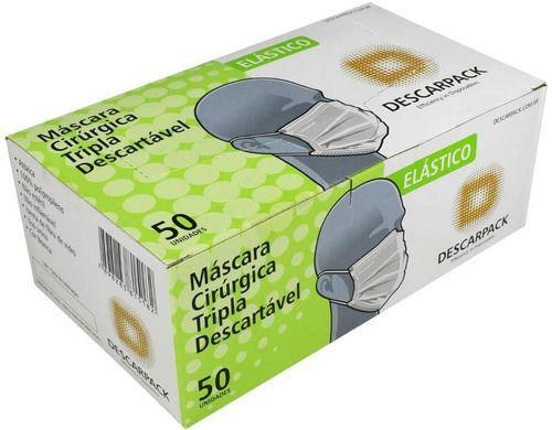 Mascara Cirurgica Descartavel Descarpack Com 50 Unidades Menor preço em Mascara Cirurgica Descartavel Descarpack Com 50 Unidades