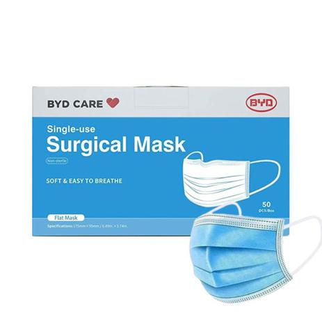 Mascara Cirúrgica Descartável Tripla 50un Azul BYD MEDICAL - BYD CARE Menor preço em Mascara Cirúrgica Descartável Tripla 50un Azul BYD MEDICAL - BYD CARE