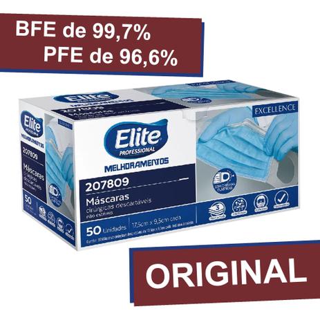Máscara Cirúrgica Elite Professional Descartável Tripla com Elástico 50 Und - Softys Menor preço em Máscara Cirúrgica Elite Professional Descartável Tripla com Elástico 50 Und - Softys