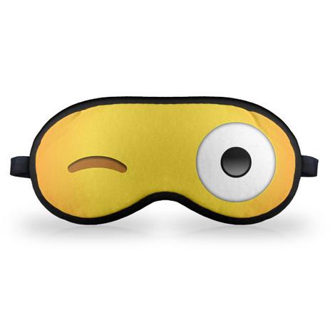 Máscara de Dormir - Emoticon Emoji Piscadinha - Geek10 Menor preço em Máscara de Dormir - Emoticon Emoji Piscadinha - Geek10