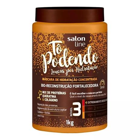 Máscara De Hidratação Bioreconstrução Fortalecedora Nível 03 Tô Podendo Salon Line 1kg Menor preço em Máscara De Hidratação Bioreconstrução Fortalecedora Nível 03 Tô Podendo Salon Line 1kg