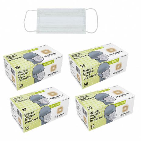 Mascara Descartavel Cirurgica 200Und Tripla Anvisa Descarpack Menor preço em Mascara Descartavel Cirurgica 200Und Tripla Anvisa Descarpack
