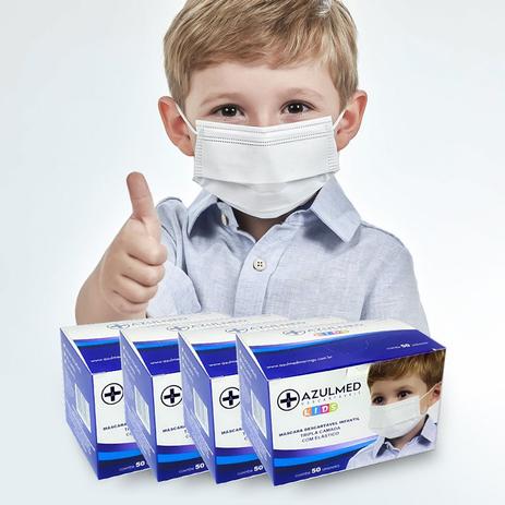 Máscara Descartável Infantil Azulmed Branca 100 Unidades é boa?