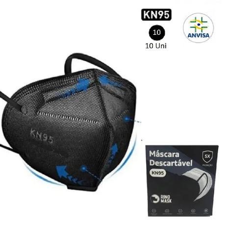 Máscara Descartável Proteção Kn95 Preta 10 Unidades Anvisa - 97T Menor preço em Máscara Descartável Proteção Kn95 Preta 10 Unidades Anvisa - 97T