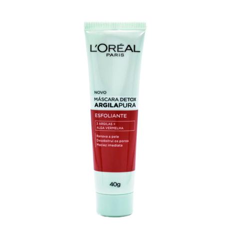 Máscara Facial L'Oréal Paris Argila Pura Detox Esfoliante