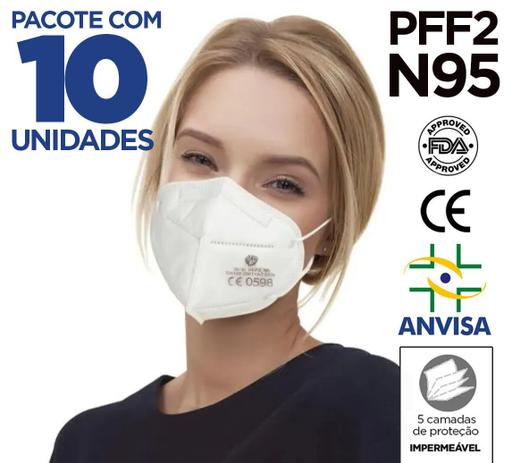 Máscara KN95 / PFF2 / N95 adulto branca - pacote 10 unidades 5 camadas - dupla camada de meltblow BFE 98% + tnt spunbond hospitalar hipoalergenico - EXMEDI Menor preço em Máscara KN95 / PFF2 / N95 adulto branca - pacote 10 unidades 5 camadas - dupla camada de meltblow BFE 98% + tnt spunbond hospitalar hipoalergenico - EXMEDI
