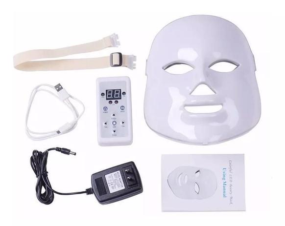 Máscara Led 7 Cores Tratamento Facial Fototerapia - Folevery Menor preço em Máscara Led 7 Cores Tratamento Facial Fototerapia - Folevery
