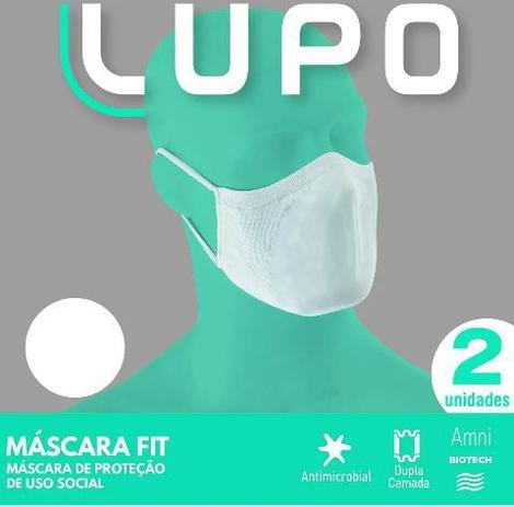 Máscara lupo lavável dupla br c/elastico Menor preço em Máscara lupo lavável dupla br c/elastico