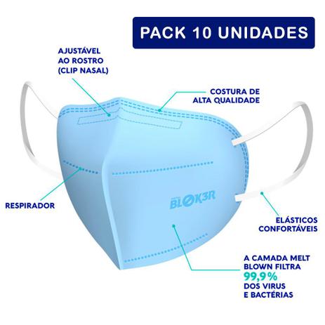 Máscara Protetora 4 Camadas Tba-10 Kn95 Total Bloker Pack com 10 Unidades é boa?