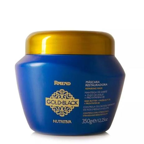Máscara Restauradora Manteiga de Karite Gold Black Amend - 350g Menor preço em Máscara Restauradora Manteiga de Karite Gold Black Amend - 350g