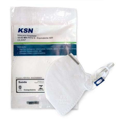 Máscara Semi-Descartável Hospitalar PFF2 N95 Branca - KSN Menor preço em Máscara Semi-Descartável Hospitalar PFF2 N95 Branca - KSN