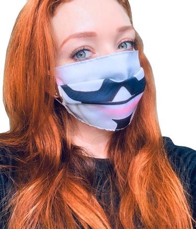 Mascara Tecido Rosto Proteção Pano Duplo Unissex Lavável Personalizada - UAU LIFE