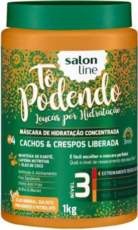Máscara tô podendo nível 3 - cachos crespos liberada - Salon line Menor preço em Máscara tô podendo nível 3 - cachos crespos liberada - Salon line