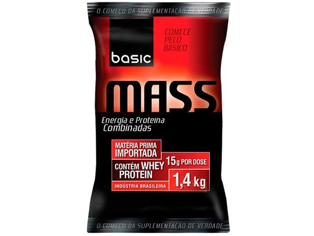 Mass - Energia e Proteínas Combinadas 1,4Kg - Basic Nutrition - Baunilha