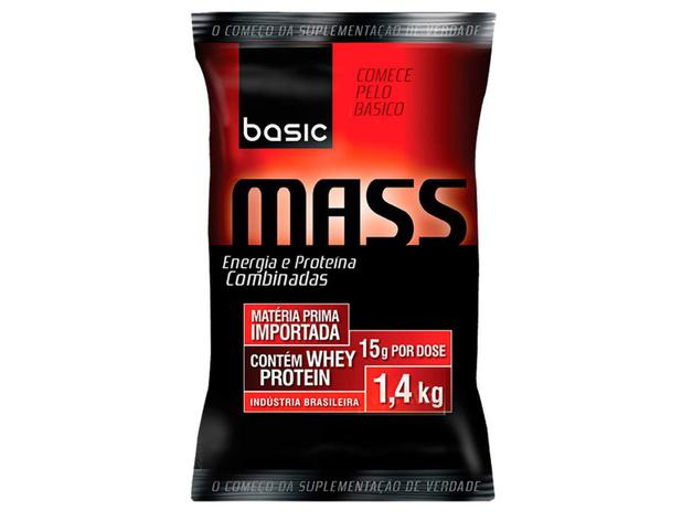 Mass - Energia e Proteínas Combinadas 1,4Kg - Basic Nutrition - Capuccino