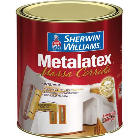 Massa corrida Metalatex 900 ml branco Sherwin Williams - Sherwin willians Menor preço em Massa corrida Metalatex 900 ml branco Sherwin Williams - Sherwin willians