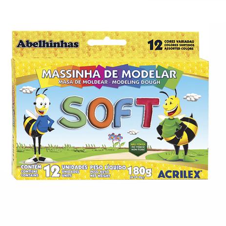 Massa de Modelar 12 Cores Soft Acrilex Menor preço em Massa de Modelar 12 Cores Soft Acrilex