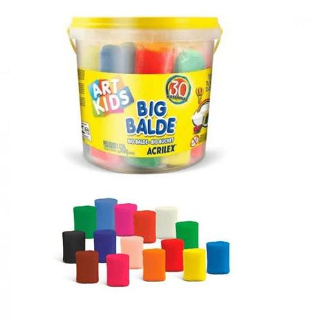 30 massinha de modelar soft big balde acrilex lojas Clearance