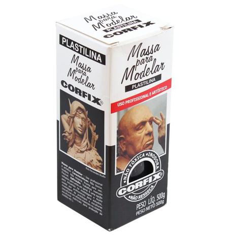 Massa Modelar Corfix Plastilina 500 g Preto 60510-321 Menor preço em Massa Modelar Corfix Plastilina 500 g Preto 60510-321