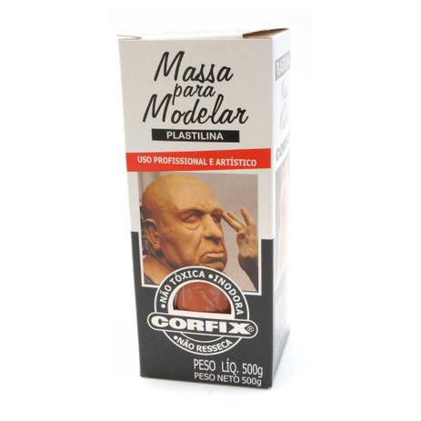 Massa Modelar Corfix Plastilina 500 g Terra Siena Queimada 60510-317 Menor preço em Massa Modelar Corfix Plastilina 500 g Terra Siena Queimada 60510-317