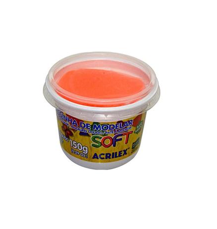 Massa Modelar Soft 150g Laranja Acrilex Menor preço em Massa Modelar Soft 150g Laranja Acrilex