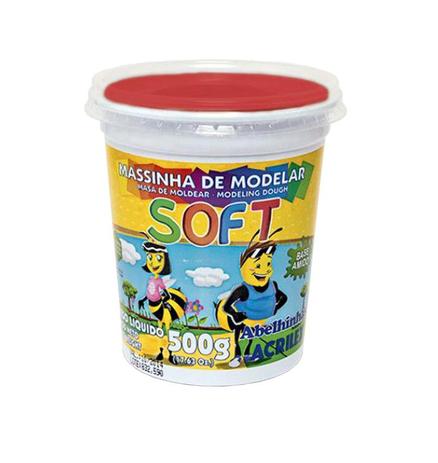 Massa Modelar Soft 500g Vermelho Acrilex Menor preço em Massa Modelar Soft 500g Vermelho Acrilex