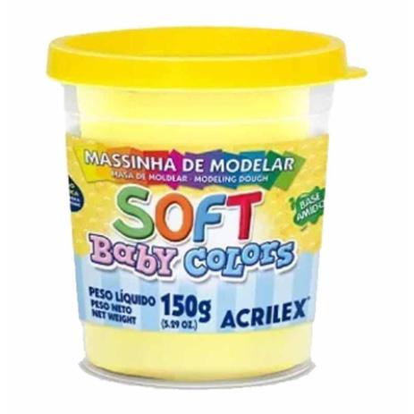 Massa p/modelar soft baby 150g amarelo 808 / un / acrilex Menor preço em Massa p/modelar soft baby 150g amarelo 808 / un / acrilex