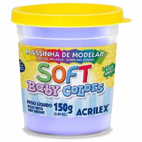 Massa p/modelar soft baby 150g lilas 809 / un / acrilex Menor preço em Massa p/modelar soft baby 150g lilas 809 / un / acrilex