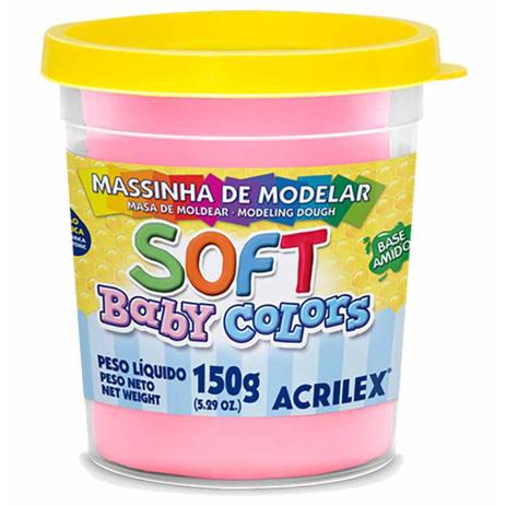 Massa p/modelar soft baby 150g rosa 813 / un / acrilex Menor preço em Massa p/modelar soft baby 150g rosa 813 / un / acrilex