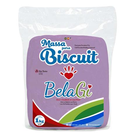 Massa para Biscuit Belagi com 1kg - Magenta Menor preço em Massa para Biscuit Belagi com 1kg - Magenta