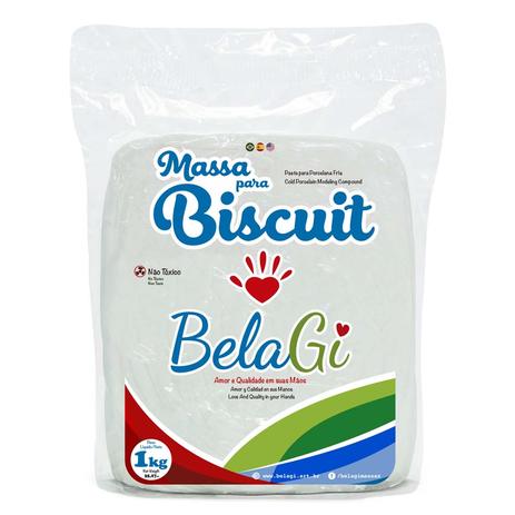 Massa para Biscuit BelaGi com 1kg - Natural Menor preço em Massa para Biscuit BelaGi com 1kg - Natural