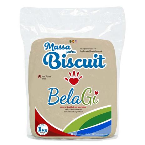 Massa para Biscuit BelaGi com 1kg - Pele Menor preço em Massa para Biscuit BelaGi com 1kg - Pele