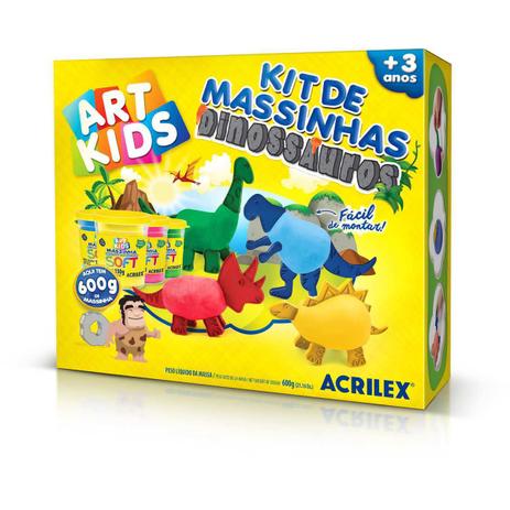 Massa para Modelar Criativa ART KIDS Dinossauro Familia - Acrilex Menor preço em Massa para Modelar Criativa ART KIDS Dinossauro Familia - Acrilex