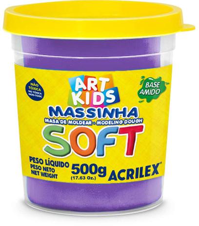 Massa para Modelar SOFT 500G.VIOLETA BS Amido Acrilex Menor preço em Massa para Modelar SOFT 500G.VIOLETA BS Amido Acrilex