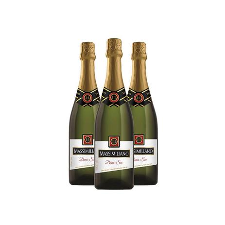 Massimiliano espumante demi sec 750ml - combo 3 unidades Menor preço em Massimiliano espumante demi sec 750ml - combo 3 unidades
