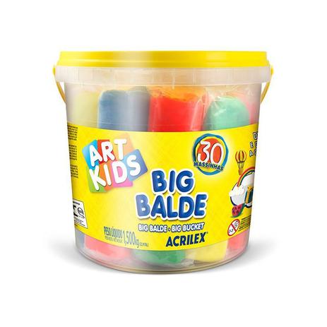 Massinha Big balde com 30 massinhas sortidas - Art Kids - 40023 - Acrilex Menor preço em Massinha Big balde com 30 massinhas sortidas - Art Kids - 40023 - Acrilex
