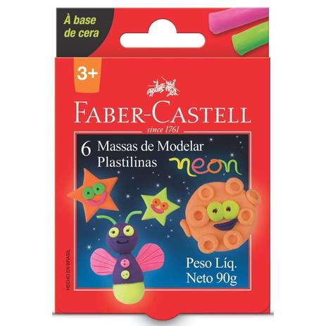 Massinha de Modelar Base Cera Neon 22.0306 - Faber-Castell - Faber castell Menor preço em Massinha de Modelar Base Cera Neon 22.0306 - Faber-Castell - Faber castell
