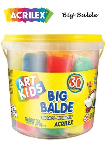 Massinha De Modelar Big Balde Acrilex C/ 30 Unidades Sortida Menor preço em Massinha De Modelar Big Balde Acrilex C/ 30 Unidades Sortida