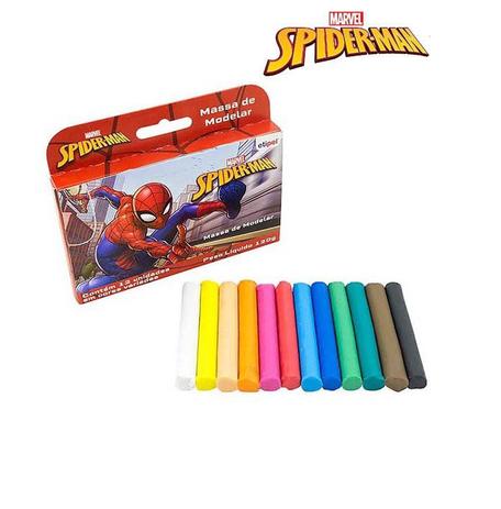Massinha de modelar com 12 cores spider-man 120 gramas - Etipel Menor preço em Massinha de modelar com 12 cores spider-man 120 gramas - Etipel