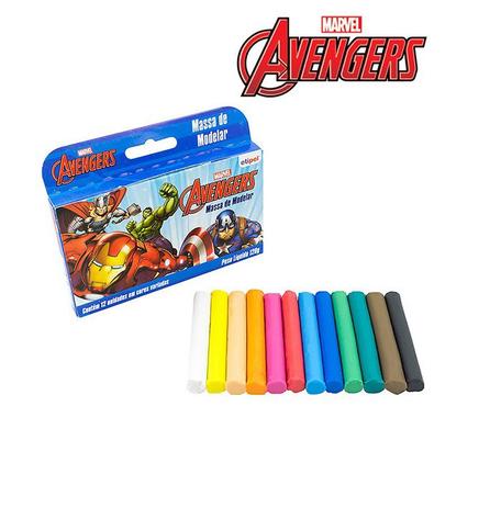 Massinha de modelar com 12 cores vingadores/ avengers 120 gramas - Etipel Menor preço em Massinha de modelar com 12 cores vingadores/ avengers 120 gramas - Etipel