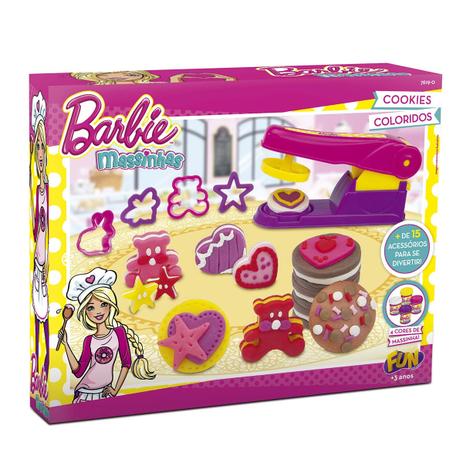 Massinha De Modelar Da Barbie Cookies Coloridos Fun Menor preço em Massinha De Modelar Da Barbie Cookies Coloridos Fun