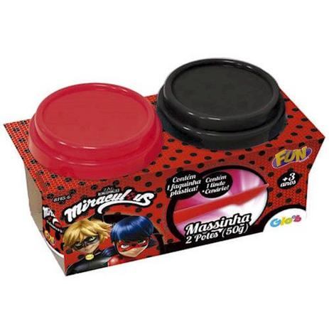 Massinha De Modelar Miraculous Ladybug 2 Potes 81456 Fun Menor preço em Massinha De Modelar Miraculous Ladybug 2 Potes 81456 Fun