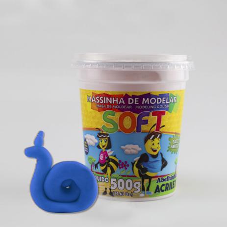 Menor preço em Massinha de Modelar Soft Acrilex 500g - Azul 109
