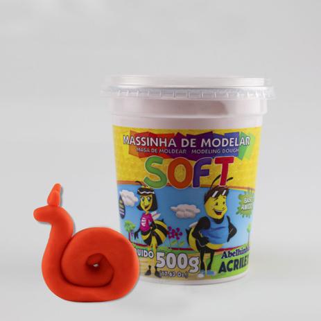 Massinha de Modelar Soft Acrilex 500g - Laranja 105 Menor preço em Massinha de Modelar Soft Acrilex 500g - Laranja 105