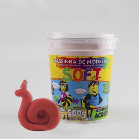 Massinha de Modelar Soft Acrilex 500g - Vermelho 103 Menor preço em Massinha de Modelar Soft Acrilex 500g - Vermelho 103