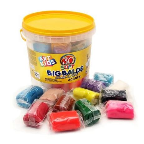 30 massinha de modelar soft big balde acrilex lojas Clearance