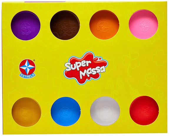 Massinha de Modelar Super Massa Kit Cores com 8 Potes - Estrela Menor preço em Massinha de Modelar Super Massa Kit Cores com 8 Potes - Estrela