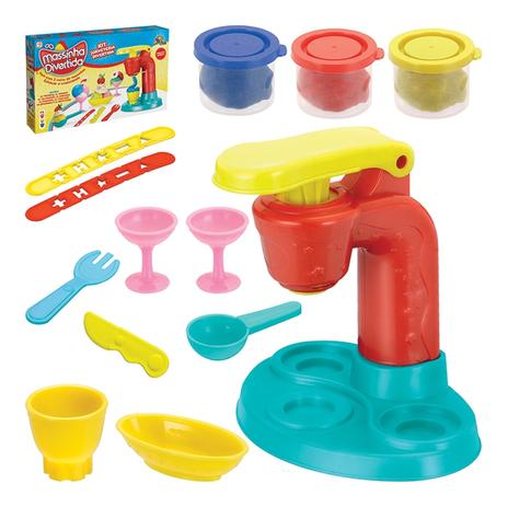 Massinha Divertida Tipo PlayDoh Kit 10 Peça Sorveteria - Art brink Menor preço em Massinha Divertida Tipo PlayDoh Kit 10 Peça Sorveteria - Art brink