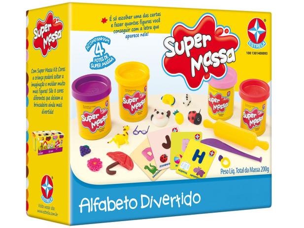 Massinha Super Massa Alfabeto Divertido - Estrela com Acessórios Menor preço em Massinha Super Massa Alfabeto Divertido - Estrela com Acessórios
